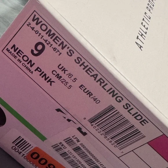 Apls Hot Pink Fuzzy Slide Sandals - Women's - Picture 3 of 4